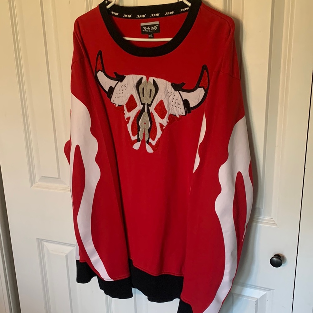 Mens R.S. INE Chicago Bulls Bull Skull Micheal Jordan 23 Sweater